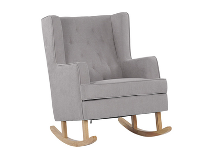 Fauteuil à bascule Chezlova Tissu Gris clair NOOV02306