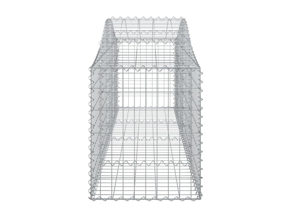 Paniers à gabions arqués 2 pièces 200x50x60/80 cm Fer renforcé PJVA13048
