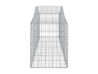 Paniers à gabions arqués 2 pièces 200x50x60/80 cm Fer renforcé PJVA13048