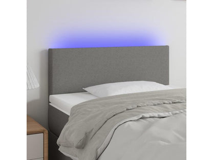 Tête de lit à LED Gris foncé 100x5x78/88 cm Tissu XKKI96769