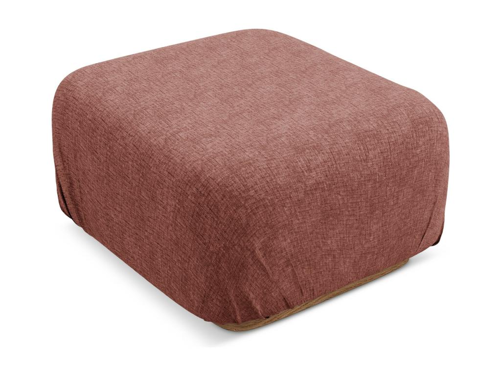 Pouf en tissu chenille - rose aigre - Chezlova LPIO39185