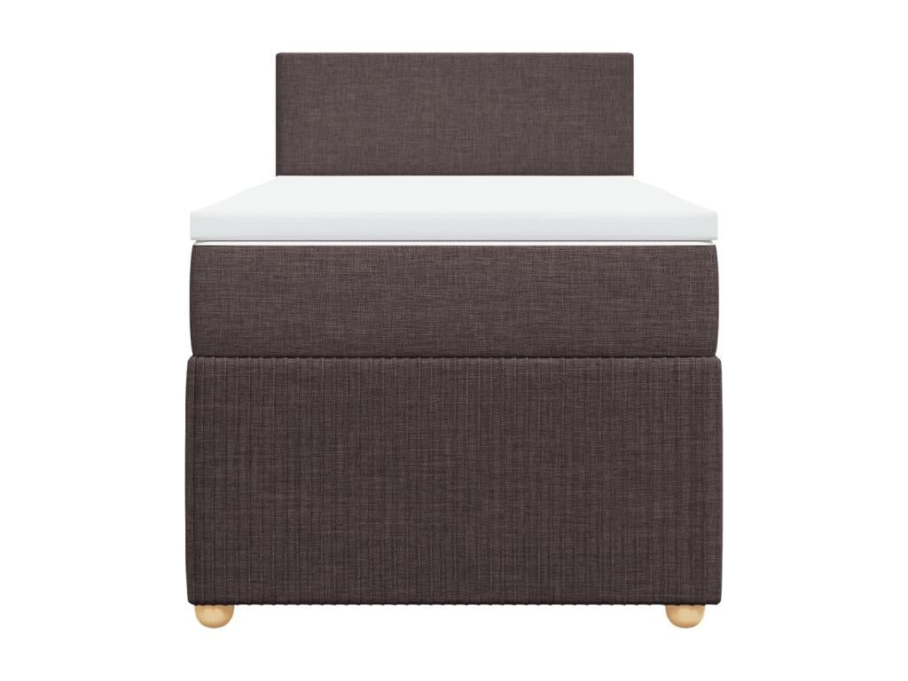 Sommier à Chezlova de lit avec matelas Marron foncé 90x190 cm QTXT58539