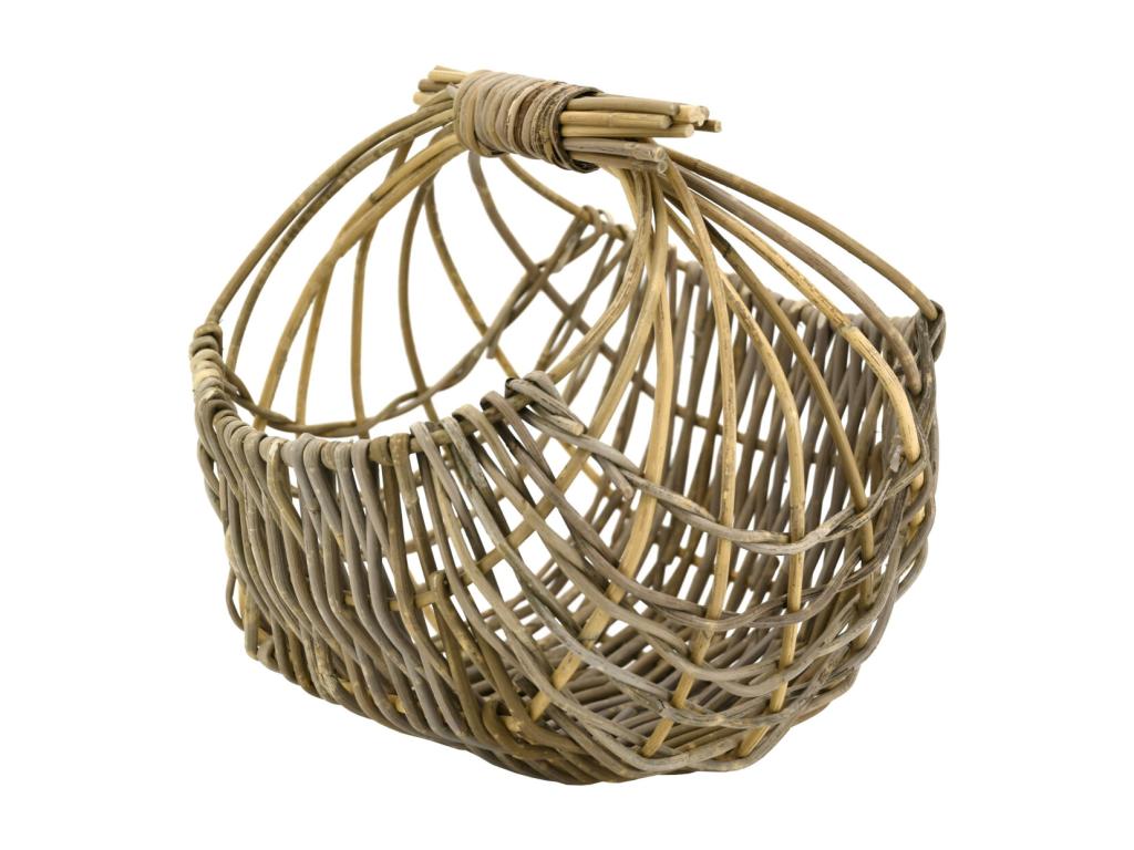 Panier arrondi ajouré en Chezlova gris 35 cm EJKY52582