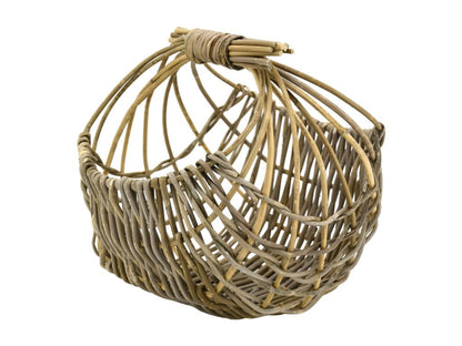 Panier arrondi ajouré en Chezlova gris 35 cm EJKY52582