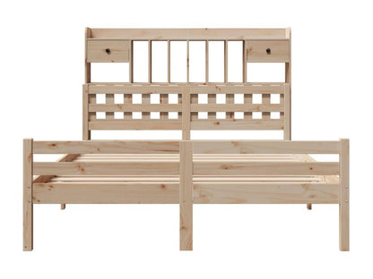 Lit bibliothèque sans matelas 150x200 cm bois massif de pin CKFA74693