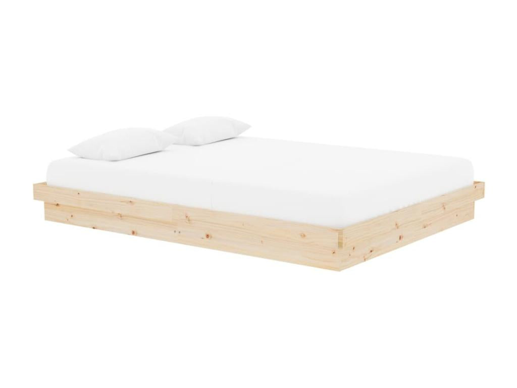 Cadre de lit sans matelas bois massif OEED77534