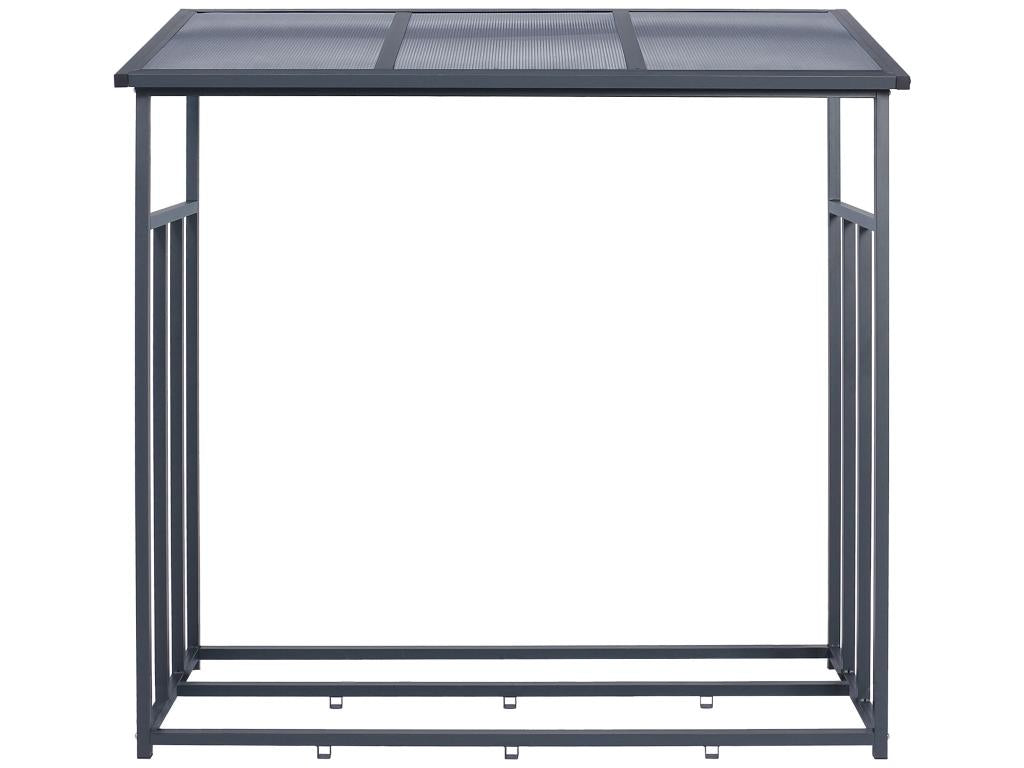 Abri bûche bois de chauffage étagère stockage bois de cheminée 185x185x70 cm NNLW26843