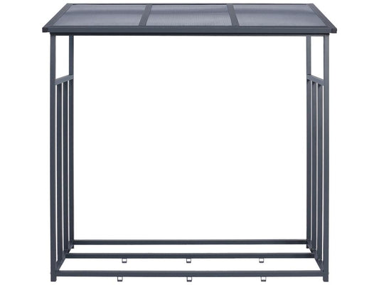 Abri bûche bois de chauffage étagère stockage bois de cheminée 185x185x70 cm NNLW26843