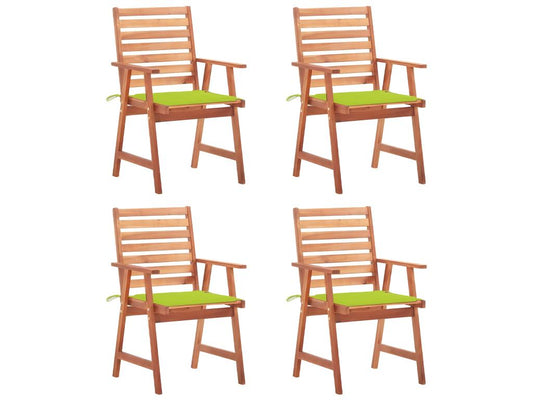 Chaises à manger d'extérieur lot de 4 et coussins Chezlova massif KJDX23113