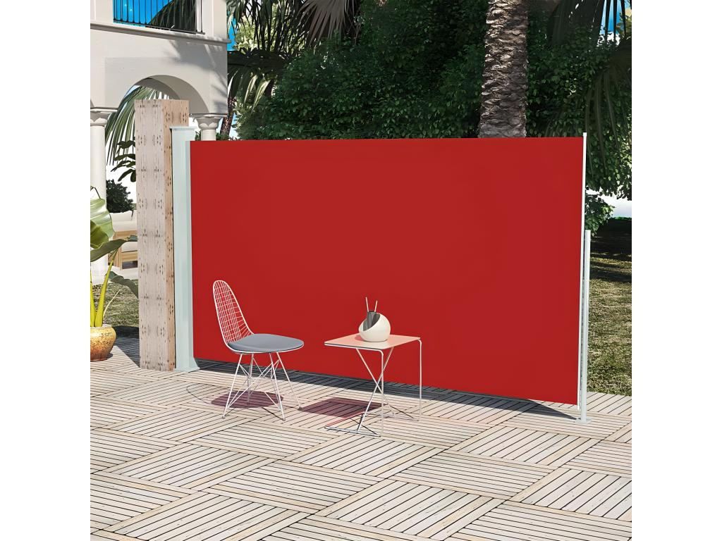 Auvent latéral de Chezlova 160x300 cm Rouge EEBP95653