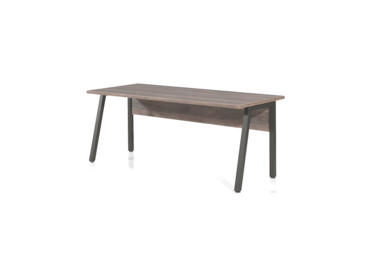 Bureau professionnel droit 180cm coloris chêne vieilli et noir collection Decohaute ATFK53061