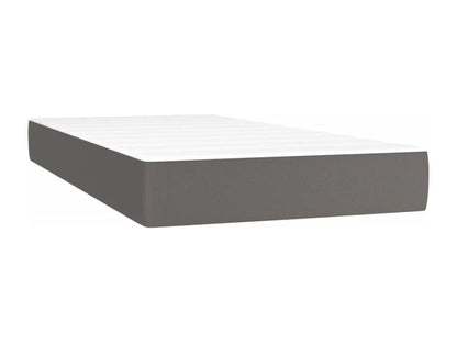 Lit à sommier tapissier avec matelas Gris 100x200 cm Similicuir FTJI47207
