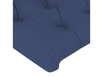 Tête de lit avec oreilles Bleu 83x23x118/128 cm Tissu DWNP20600