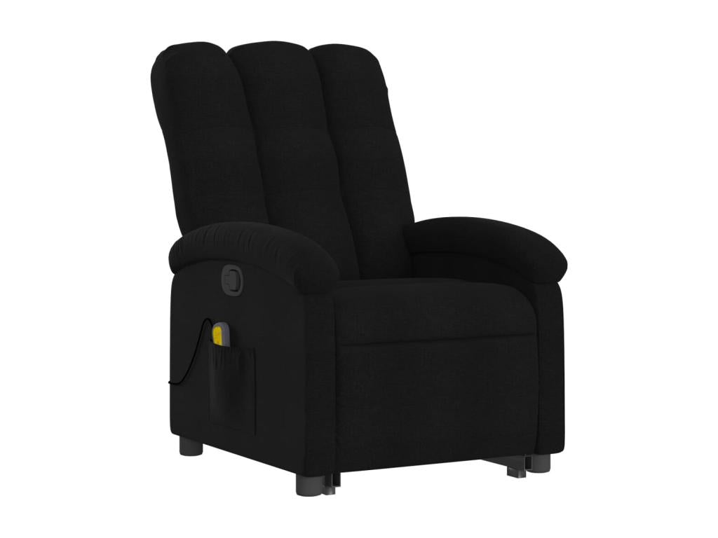 Fauteuil massant inclinable Noir Tissu TUJQ80541