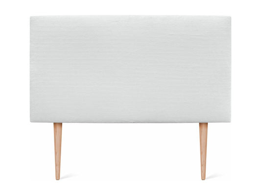 Chezlova Tête de Lit Velours Côtelé Uni 90x105 avec Pieds de Lit 80/90 - Blanc ZGZJ68476