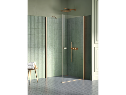 Cabine de douche pivotante 90x70 cm cuivre brossé Chezlova COPPER BRUSHED MEGH18069