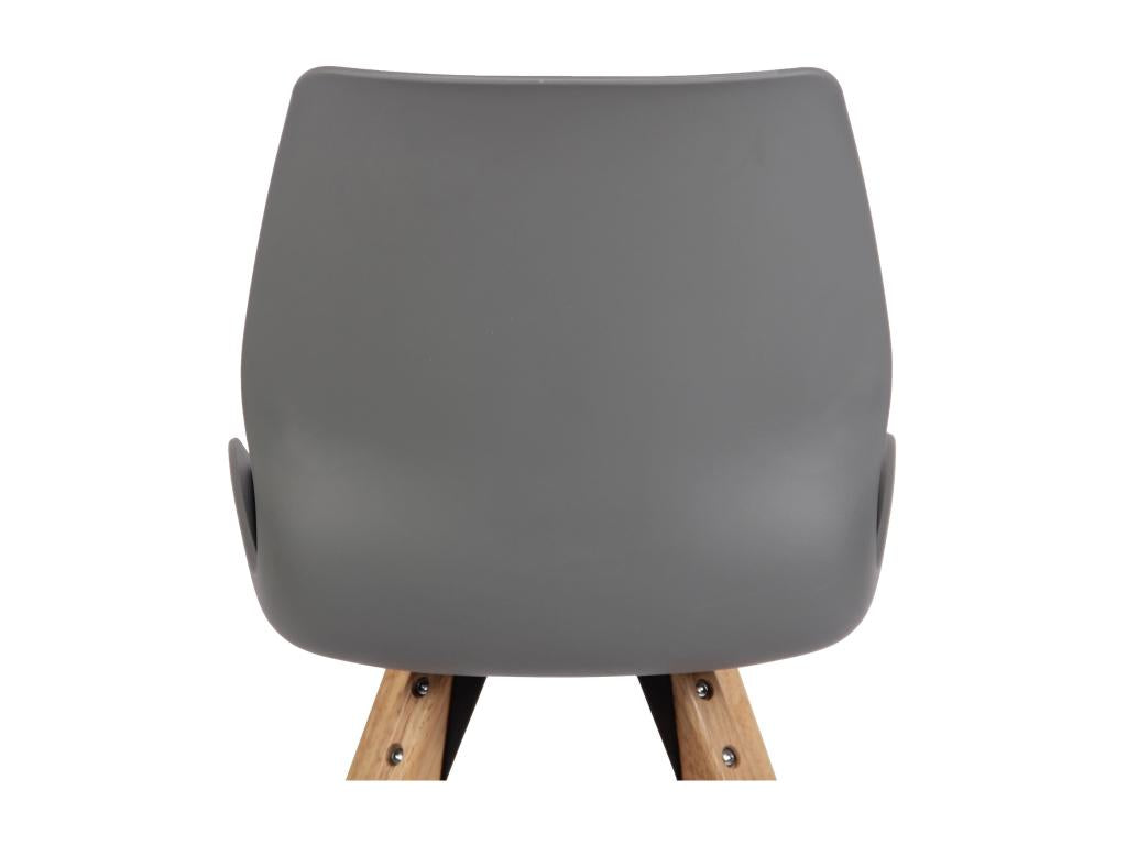 chaise salle à manger - Plastique / Bois - Gris - Chezlova IFIS72487