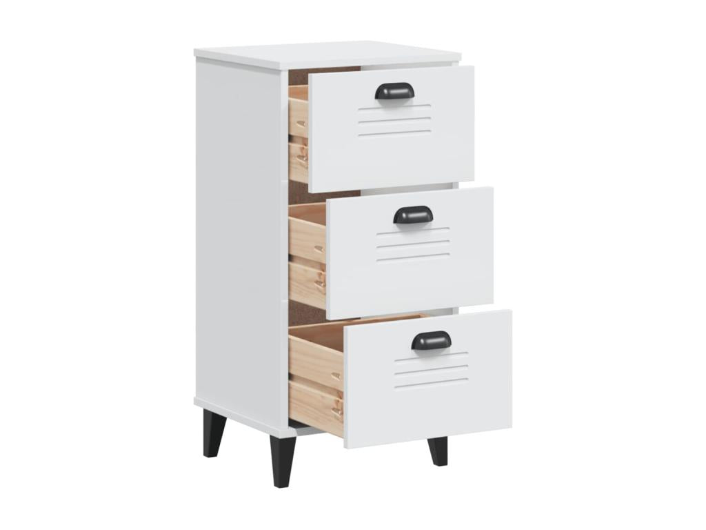 Table de chevet Domopure blanc bois d'ingénierie DEAF28402