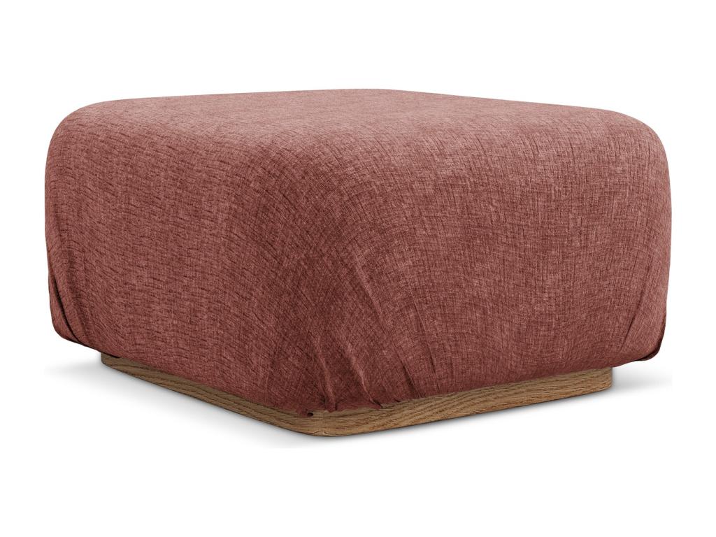 Pouf en tissu chenille - rose aigre - Chezlova LPIO39185