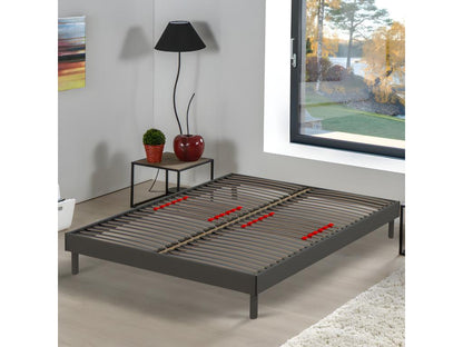 Sommier Chezlova avec curseurs réglables – Gris Anthracite - 140x200 cm FRGK95371