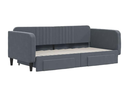 Lit de jour avec gigogne et tiroirs sans matelas 90x190 cm BRZG81174