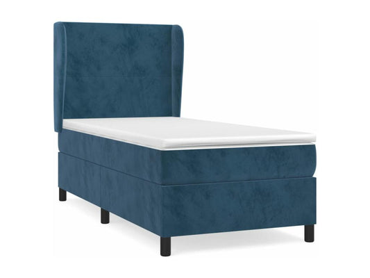 Lit à sommier tapissier avec matelas Bleu foncé 90x190 cm NMLT84679