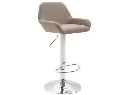 Lot de 2 Tabourets de bar - Tissu / Métal chromé - Chezlova AAUI10842