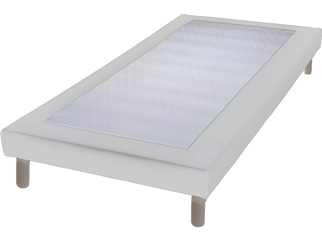 Ensemble Matelas mousse Chezlova - 90x190cm - accueil mémoire de forme - Sommier Blanc UBPZ33526
