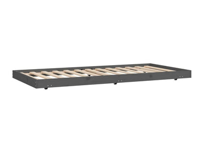 Cadre de lit sans matelas gris 75x190 cm bois de pin massif HVZP26345