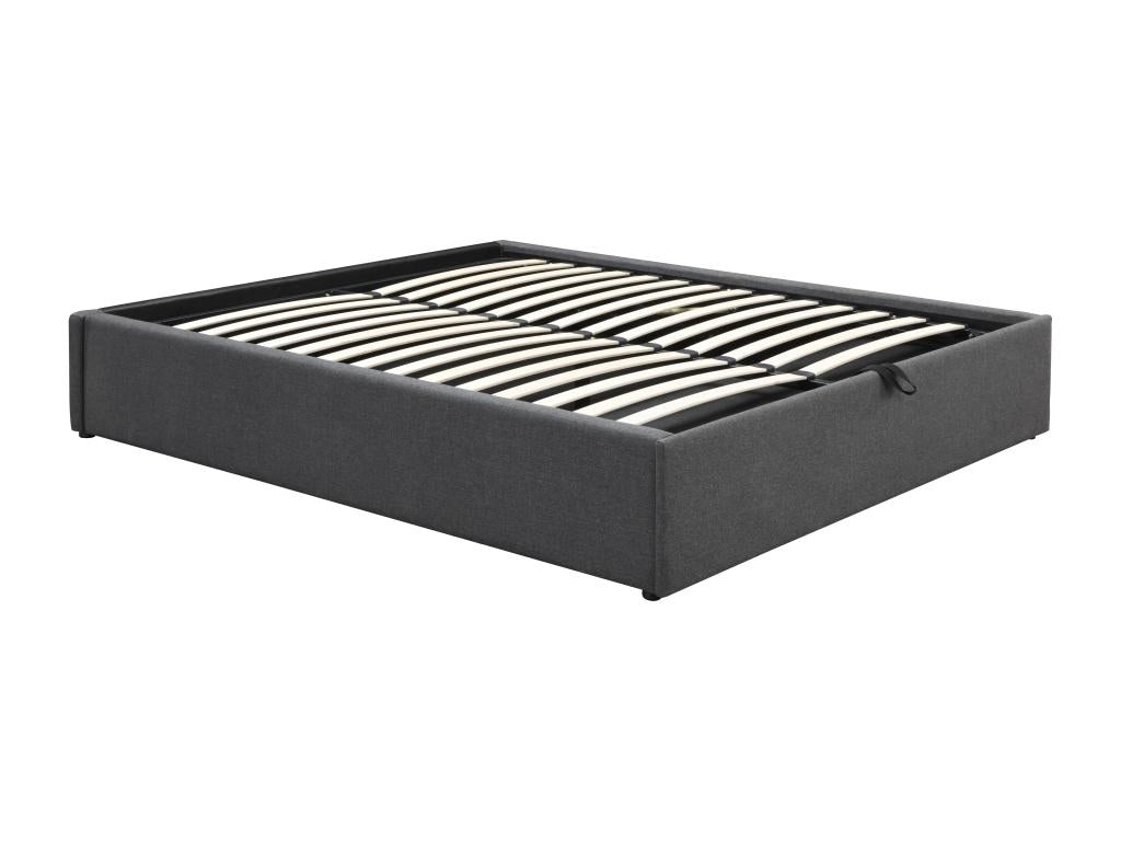 Sommier coffre et tiroir 140x190 cm - Gris anthracite - Chezlova WYBN67799