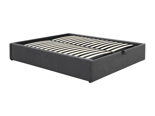 Sommier coffre et tiroir 140x190 cm - Gris anthracite - Chezlova WYBN67799