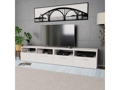 Meubles TV 2 pièces Bois d'ingénierie 95x35x36 cm Blanc VUUI98719