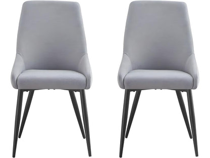 Lot de 2 Chaises en tissu Chezlova - Gris BYCW61655