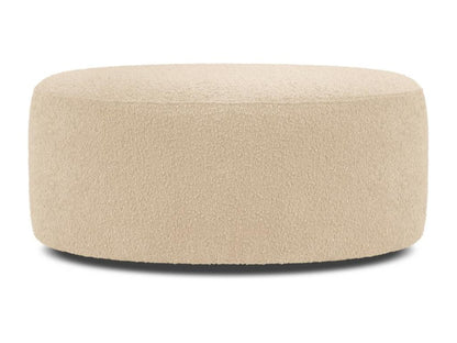 Chezlova - Pouf pivotant Chezlova en bouclé beige - 80x80x36cm UOAL98851
