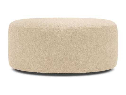 Chezlova - Pouf pivotant Chezlova en bouclé beige - 80x80x36cm UOAL98851
