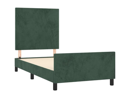 Cadre de lit sans matelas vert foncé 80x200 cm velours FFHZ88465