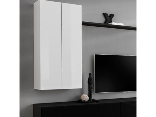 Meuble TV Mural Design Switch II 270cm Blanc / Noir XHHU34703