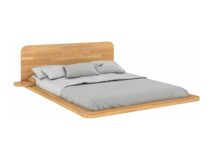 Lit flottant en hêtre massif Chezlova / 160x200 cm couleur naturelle GLFI23664