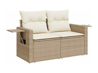 Salon de jardin avec coussins 7 pcs beige résine tressée KDXT33957