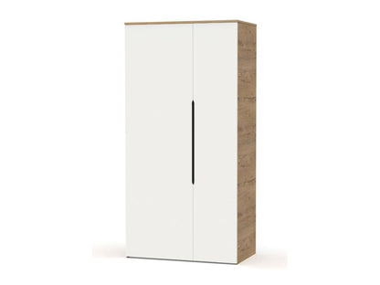 Armoire placard Couleuris chêne doré blanc - L- 100 x L- 57 x H- 200 cm VDNB71219