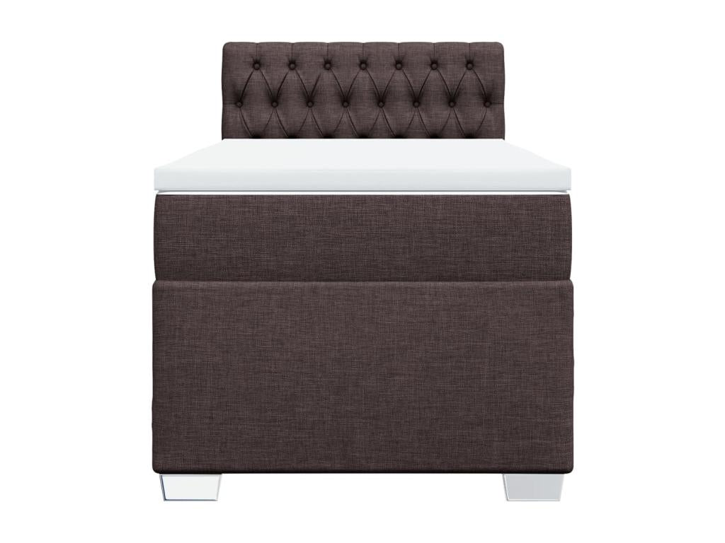 Sommier à Chezlova de lit avec matelas Marron foncé 100x200 cm WCFT68978