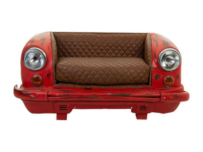 Canapé voiture en métal rouge 157x68x68 UVBT11181