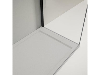 Receveur de douche 70x130cm extra plat Chezlova en résine surface ardoisée gris UVRF65807