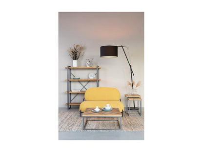 Chezlova - Petit canapé en tissu polyester jaune WHJF92089