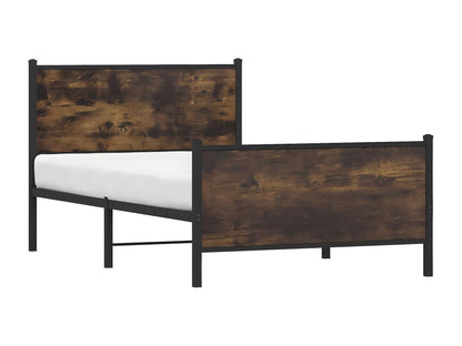 Cadre de lit métal avec tête de lit et pied de lit 100x190 cm OPBL74095