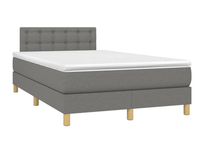 Sommier à Chezlova de lit matelas LED gris foncé 120x190 cm tissu MHZA90881