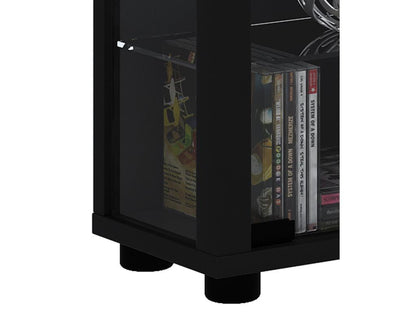 Chezlova Maxi Vitrine éclairage incluss LED 8 tablettes en verre noir. WAGX22300