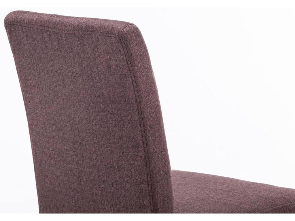 Lot de 2 chaise salle à manger - Tissu / Bois - Marron - Chezlova WWSY61102