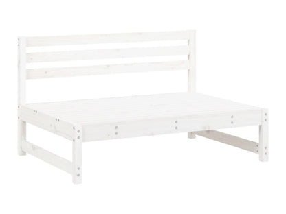 Salon de jardin 5 pcs blanc bois massif de pin XTOL15893