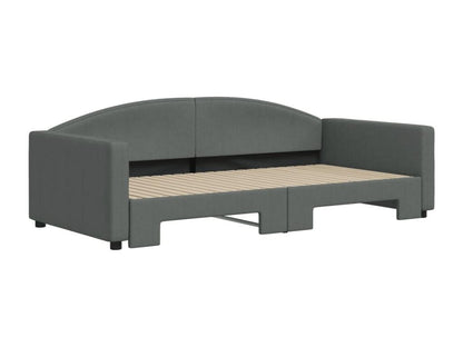 Lit de jour avec gigogne sans matelas gris foncé 100x200 cm SXOA58192